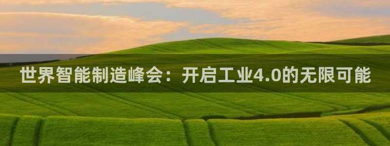 彩神8app官方下载：世界智能制造峰会：开启工业4.0的无限可能