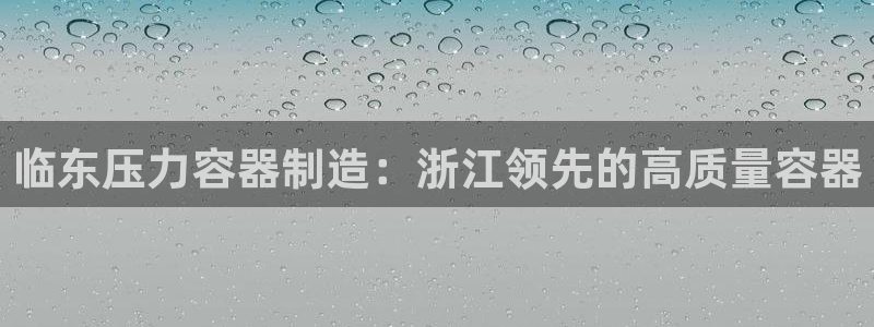 彩神v8是真的挣钱吗知乎：临东压力容器制造：浙江领先的高质量容器