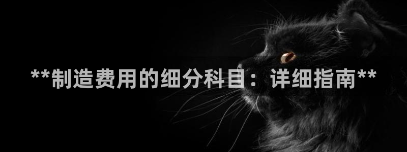 彩神Vii购彩-购彩大厅：**制造费用的细分科目：详细指南**