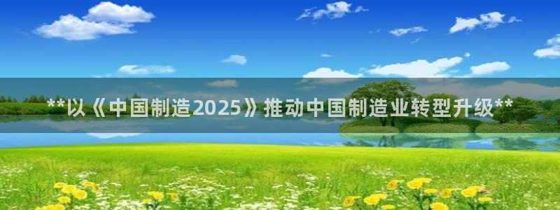 彩神官方登录：**以《中国制造2025》推动中国制造业转型升