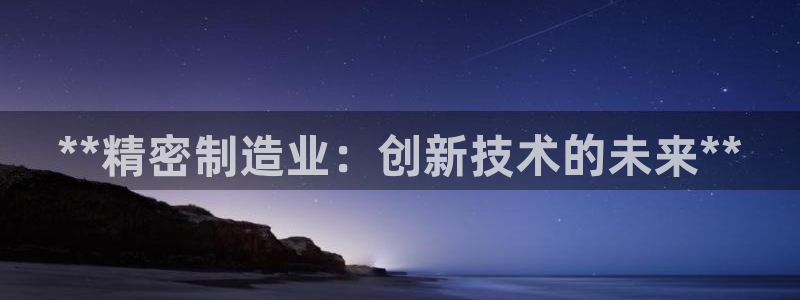 彩神大发是不是人为操作：**精密制造业：创新技术的未来**