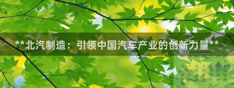 彩神官方邀请码是多少：**北汽制造：引领中国汽车产业的创新力量**