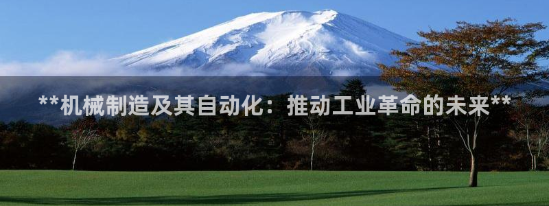 彩神通关注码金码对应码：**机械制造及其自动化：推动工业革命的未来**