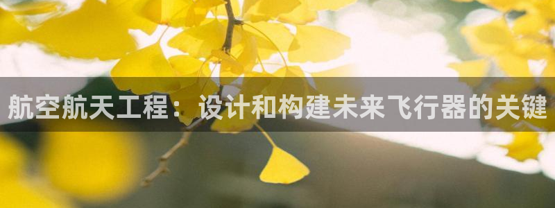 彩神V官网：航空航天工程：设计和构建未来飞行器的关键