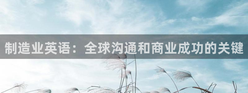 彩神v天天：制造业英语：全球沟通和商业成功的关键