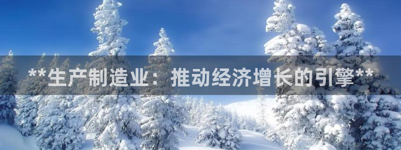 彩神大发是不是人为操作：**生产制造业：推动经济增长的引擎**