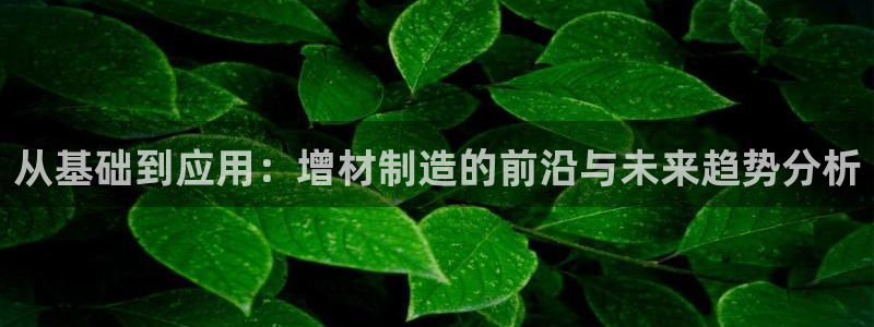 彩神v8是真的挣钱吗：从基础到应用：增材制造的前沿与未来趋势分析